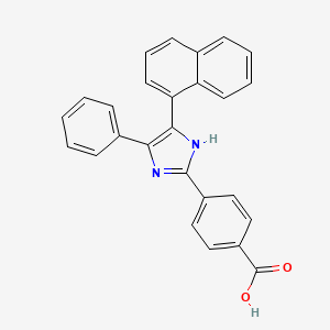 molecular formula C26H18N2O2 B5165152 4-[5-(1-naphthyl)-4-phenyl-1H-imidazol-2-yl]benzoic acid 