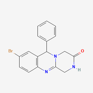 molecular formula C17H14BrN3O B5165153 8-bromo-6-phenyl-1,6-dihydro-2H-pyrazino[2,1-b]quinazolin-3(4H)-one 