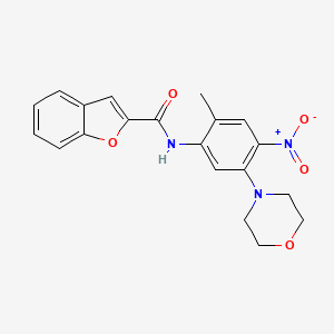 molecular formula C20H19N3O5 B5165162 N-(2-methyl-5-morpholin-4-yl-4-nitrophenyl)-1-benzofuran-2-carboxamide 