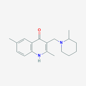 2,6-dimethyl-3-[(2-methyl-1-piperidinyl)methyl]-4-quinolinol