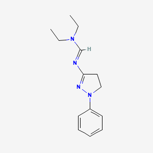 N,N-diethyl-N'-(1-phenyl-4,5-dihydro-1H-pyrazol-3-yl)imidoformamide