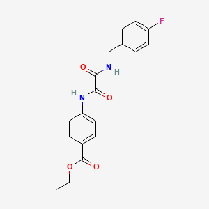 ethyl 4-{[[(4-fluorobenzyl)amino](oxo)acetyl]amino}benzoate