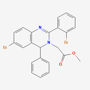 methyl [6-bromo-2-(2-bromophenyl)-4-phenyl-3(4H)-quinazolinyl]acetate