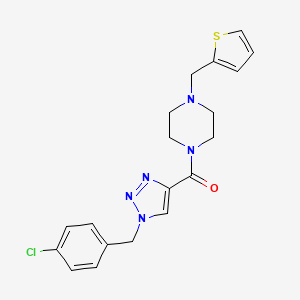 molecular formula C19H20ClN5OS B5165215 1-{[1-(4-chlorobenzyl)-1H-1,2,3-triazol-4-yl]carbonyl}-4-(2-thienylmethyl)piperazine 