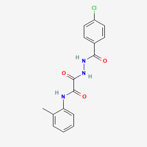 2-[2-(4-chlorobenzoyl)hydrazinyl]-N-(2-methylphenyl)-2-oxoacetamide