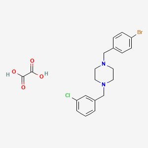 molecular formula C20H22BrClN2O4 B5165223 1-(4-bromobenzyl)-4-(3-chlorobenzyl)piperazine oxalate 