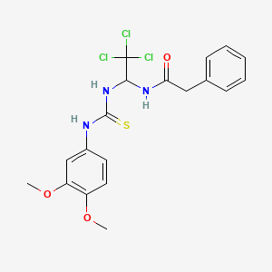 2-phenyl-N-[2,2,2-trichloro-1-({[(3,4-dimethoxyphenyl)amino]carbonothioyl}amino)ethyl]acetamide