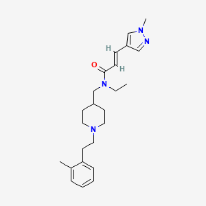 (2E)-N-ethyl-N-({1-[2-(2-methylphenyl)ethyl]-4-piperidinyl}methyl)-3-(1-methyl-1H-pyrazol-4-yl)acrylamide