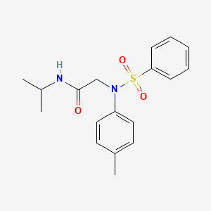 2-[N-(benzenesulfonyl)-4-methylanilino]-N-propan-2-ylacetamide