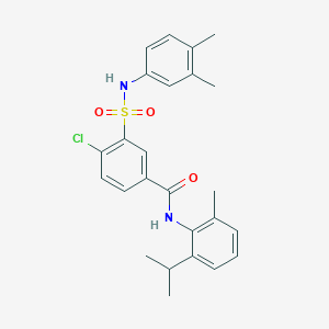 4-chloro-3-{[(3,4-dimethylphenyl)amino]sulfonyl}-N-(2-isopropyl-6-methylphenyl)benzamide