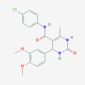 N-(4-chlorophenyl)-4-(3,4-dimethoxyphenyl)-6-methyl-2-oxo-1,2,3,4-tetrahydro-5-pyrimidinecarboxamide