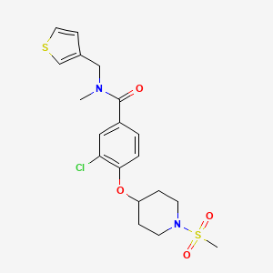 molecular formula C19H23ClN2O4S2 B5165308 3-chloro-N-methyl-4-{[1-(methylsulfonyl)-4-piperidinyl]oxy}-N-(3-thienylmethyl)benzamide 