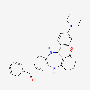 11-[4-(diethylamino)phenyl]-7-(phenylcarbonyl)-2,3,4,5,10,11-hexahydro-1H-dibenzo[b,e][1,4]diazepin-1-one