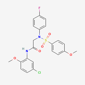 N~1~-(5-chloro-2-methoxyphenyl)-N~2~-(4-fluorophenyl)-N~2~-[(4-methoxyphenyl)sulfonyl]glycinamide