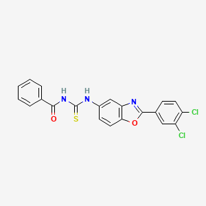 N-({[2-(3,4-dichlorophenyl)-1,3-benzoxazol-5-yl]amino}carbonothioyl)benzamide