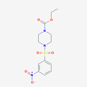 molecular formula C13H17N3O6S B5165341 ETHYL 4-(3-NITROBENZENESULFONYL)PIPERAZINE-1-CARBOXYLATE 