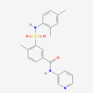 3-{[(2,4-dimethylphenyl)amino]sulfonyl}-4-methyl-N-3-pyridinylbenzamide