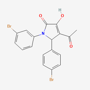 4-acetyl-1-(3-bromophenyl)-5-(4-bromophenyl)-3-hydroxy-1,5-dihydro-2H-pyrrol-2-one