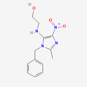 2-[(1-benzyl-2-methyl-4-nitro-1H-imidazol-5-yl)amino]ethanol