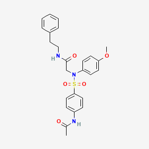 N~2~-{[4-(acetylamino)phenyl]sulfonyl}-N~2~-(4-methoxyphenyl)-N~1~-(2-phenylethyl)glycinamide