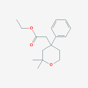 molecular formula C17H24O3 B5165457 ethyl (2,2-dimethyl-4-phenyltetrahydro-2H-pyran-4-yl)acetate 