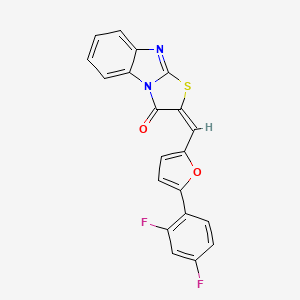 molecular formula C20H10F2N2O2S B5165460 2-{[5-(2,4-difluorophenyl)-2-furyl]methylene}[1,3]thiazolo[3,2-a]benzimidazol-3(2H)-one 