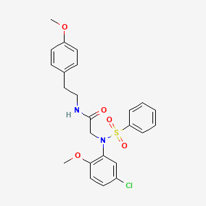 N~2~-(5-chloro-2-methoxyphenyl)-N~1~-[2-(4-methoxyphenyl)ethyl]-N~2~-(phenylsulfonyl)glycinamide