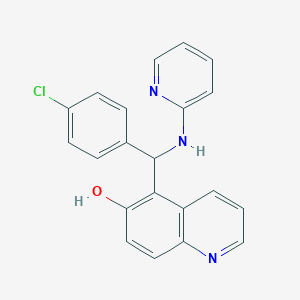 molecular formula C21H16ClN3O B5165471 5-[(4-chlorophenyl)(2-pyridinylamino)methyl]-6-quinolinol 