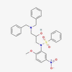 molecular formula C30H31N3O6S B5165478 N-[3-(dibenzylamino)-2-hydroxypropyl]-N-(2-methoxy-5-nitrophenyl)benzenesulfonamide 