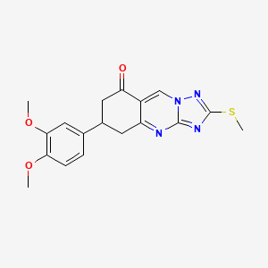 6-(3,4-dimethoxyphenyl)-2-(methylthio)-6,7-dihydro[1,2,4]triazolo[5,1-b]quinazolin-8(5H)-one