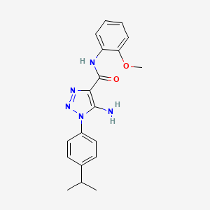 molecular formula C19H21N5O2 B5165487 5-amino-1-(4-isopropylphenyl)-N-(2-methoxyphenyl)-1H-1,2,3-triazole-4-carboxamide 