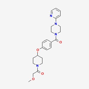 molecular formula C24H30N4O4 B5165494 1-(4-{[1-(methoxyacetyl)-4-piperidinyl]oxy}benzoyl)-4-(2-pyridinyl)piperazine 