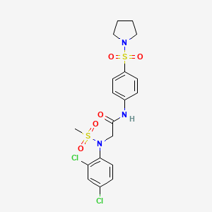 molecular formula C19H21Cl2N3O5S2 B5165523 N~2~-(2,4-dichlorophenyl)-N~2~-(methylsulfonyl)-N~1~-[4-(1-pyrrolidinylsulfonyl)phenyl]glycinamide 