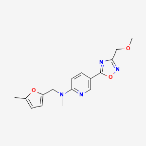 5-[3-(methoxymethyl)-1,2,4-oxadiazol-5-yl]-N-methyl-N-[(5-methyl-2-furyl)methyl]-2-pyridinamine