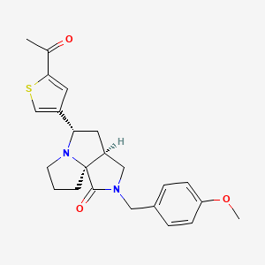 (3aS*,5S*,9aS*)-5-(5-acetyl-3-thienyl)-2-(4-methoxybenzyl)hexahydro-7H-pyrrolo[3,4-g]pyrrolizin-1(2H)-one