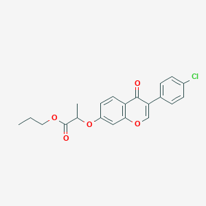 propyl 2-{[3-(4-chlorophenyl)-4-oxo-4H-chromen-7-yl]oxy}propanoate