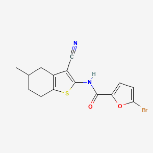 molecular formula C15H13BrN2O2S B5165582 5-bromo-N-(3-cyano-5-methyl-4,5,6,7-tetrahydro-1-benzothien-2-yl)-2-furamide 