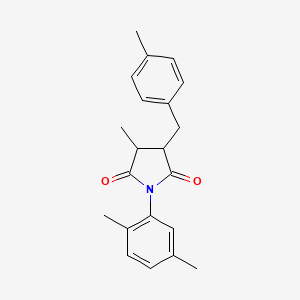 molecular formula C21H23NO2 B5165609 1-(2,5-dimethylphenyl)-3-methyl-4-(4-methylbenzyl)-2,5-pyrrolidinedione 