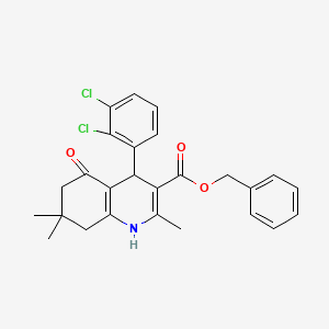 molecular formula C26H25Cl2NO3 B5165646 benzyl 4-(2,3-dichlorophenyl)-2,7,7-trimethyl-5-oxo-1,4,5,6,7,8-hexahydro-3-quinolinecarboxylate CAS No. 5475-57-0