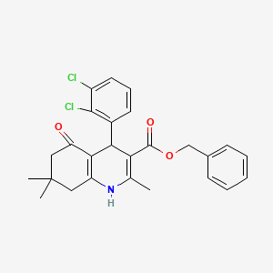 benzyl 4-(2,3-dichlorophenyl)-2,7,7-trimethyl-5-oxo-1,4,5,6,7,8-hexahydro-3-quinolinecarboxylate