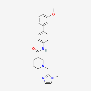 molecular formula C24H28N4O2 B5165653 N-(3'-methoxy-4-biphenylyl)-1-[(1-methyl-1H-imidazol-2-yl)methyl]-3-piperidinecarboxamide 