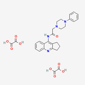 N-(2,3-dihydro-1H-cyclopenta[b]quinolin-9-yl)-2-(4-phenyl-1-piperazinyl)acetamide diethanedioate