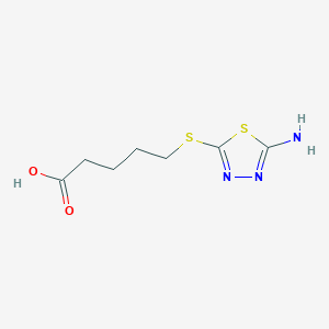 5-[(5-amino-1,3,4-thiadiazol-2-yl)thio]pentanoic acid