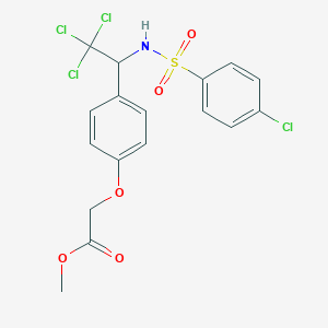 molecular formula C17H15Cl4NO5S B5165678 methyl [4-(2,2,2-trichloro-1-{[(4-chlorophenyl)sulfonyl]amino}ethyl)phenoxy]acetate 