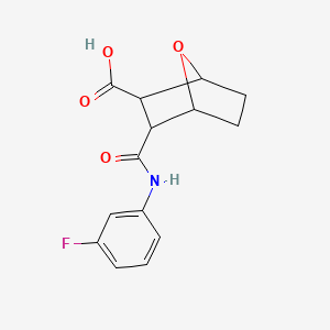 molecular formula C14H14FNO4 B5165699 3-{[(3-fluorophenyl)amino]carbonyl}-7-oxabicyclo[2.2.1]heptane-2-carboxylic acid 