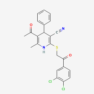 5-Acetyl-2-[2-(3,4-dichlorophenyl)-2-oxoethyl]sulfanyl-6-methyl-4-phenyl-1,4-dihydropyridine-3-carbonitrile