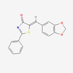 5-(1,3-benzodioxol-5-ylmethylene)-2-phenyl-1,3-thiazol-4(5H)-one