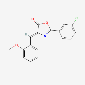 molecular formula C17H12ClNO3 B5165755 2-(3-chlorophenyl)-4-(2-methoxybenzylidene)-1,3-oxazol-5(4H)-one 