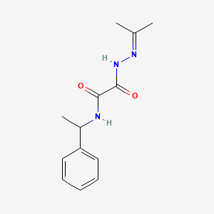 2-[2-(1-methylethylidene)hydrazino]-2-oxo-N-(1-phenylethyl)acetamide