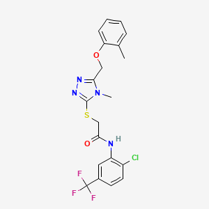 N-[2-chloro-5-(trifluoromethyl)phenyl]-2-({4-methyl-5-[(2-methylphenoxy)methyl]-4H-1,2,4-triazol-3-yl}thio)acetamide